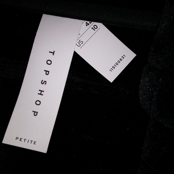 ASOS TOPSHOP Petite faux leather shearling aviator biker jacket in black 10 - Picture 6 of 7